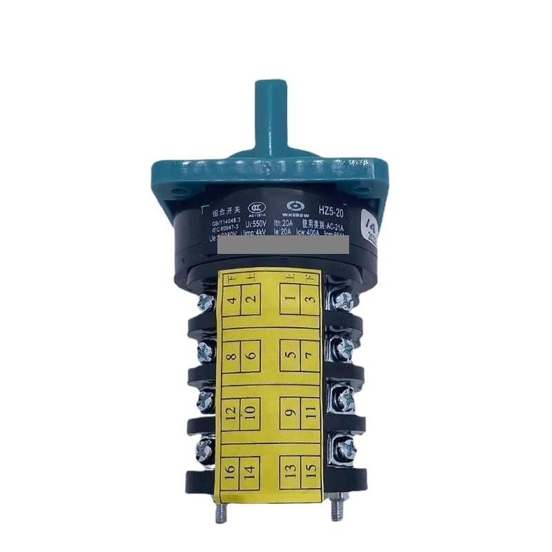Interruptor de conmutación leva rotativa tres posiciones, 20 A, 4 kW, cuatro polos, selector niveles HZ5-20/4 Controls Switches