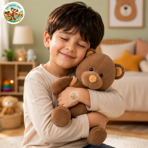 Image of Baggy Teddy Soft Toy 37cm Brown Bear with Backpack