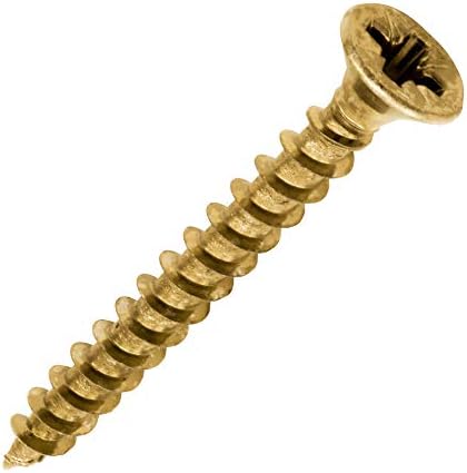 TIMCO 50100SOLOC Solo Chipboard & Woodscrews-PZ-Double Countersunk-Gold-5.0 x 100-Box of 100-Gold-Unit Count 100, Yellow, 5.0 x 100mm, Set of 100 Pieces