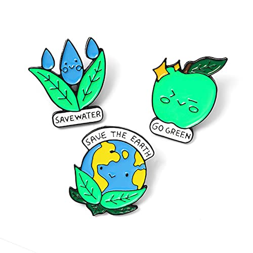ARFUKA 3 Stück Brosche Umweltschutz Mark Broschen Set Metall Broschen Brosche Pins Anstecknadel für Kleidung Taschen Jacken, Geburtstag Weihnachtsgeschenke für Männer und Frauen., 5.99 €