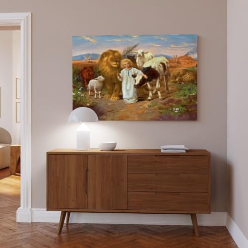Impression sur toile Peace William Strutt cadre suspendu salon de 40 cm - 6