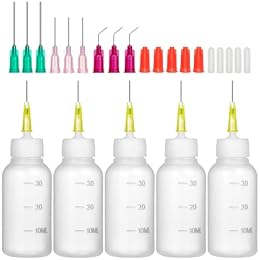 30cc Needle Glue Bottles, Precision Tip Squeeze Applicator Dispenser Bottle