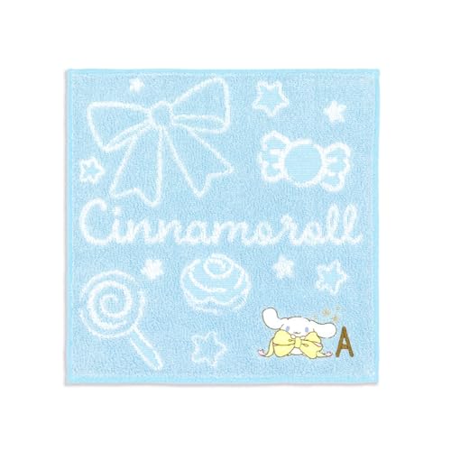 タオル美術館(Towel Museum) サンリオ ビッグリボン シナモロール タオルハンカチ BA ブルー イニシャルA 28-2030070 約25×25cm