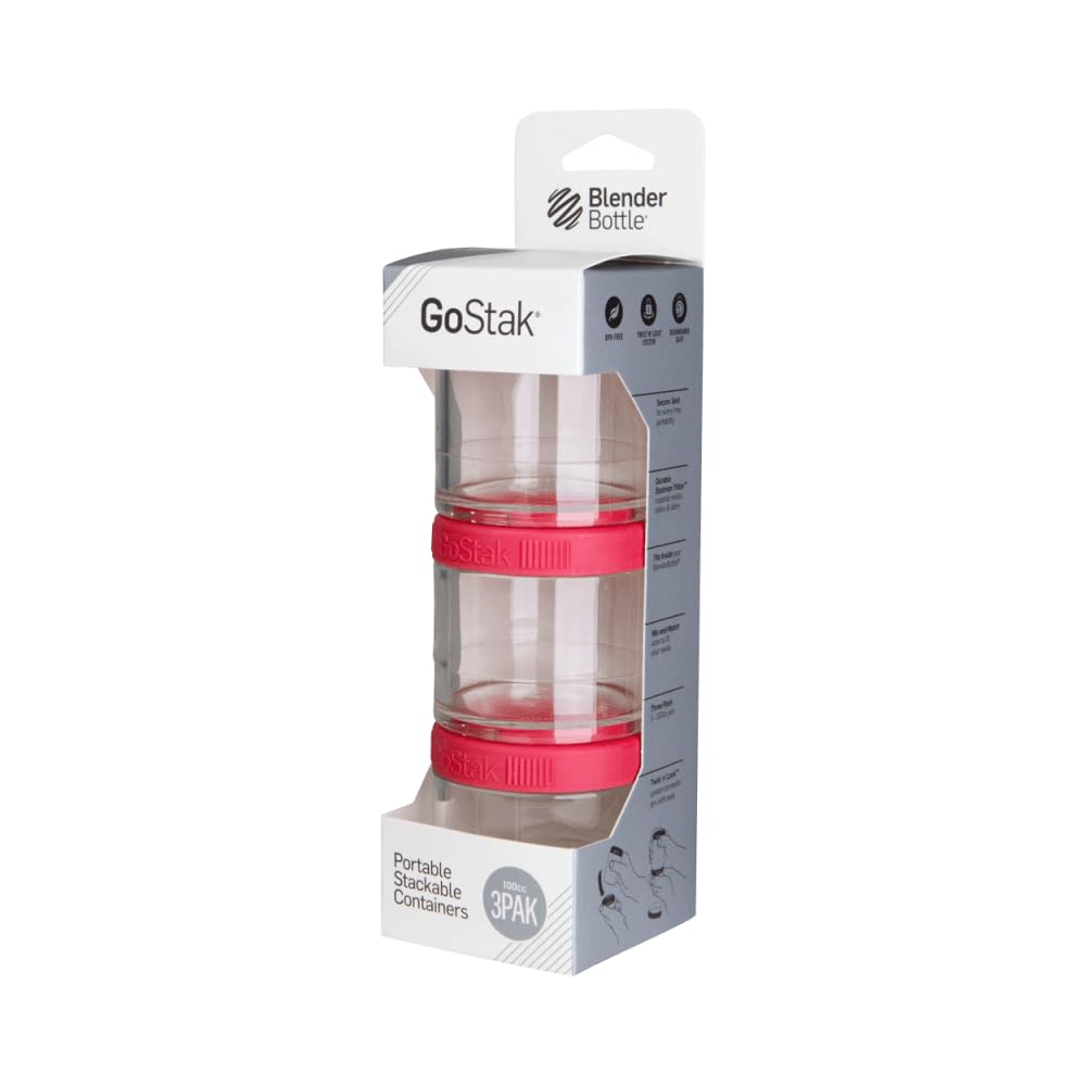 BlenderBottle GoStak 2Pak, Contenedor de suplementos alimenticios, cyan, Pak de (2x150ml) — view 30