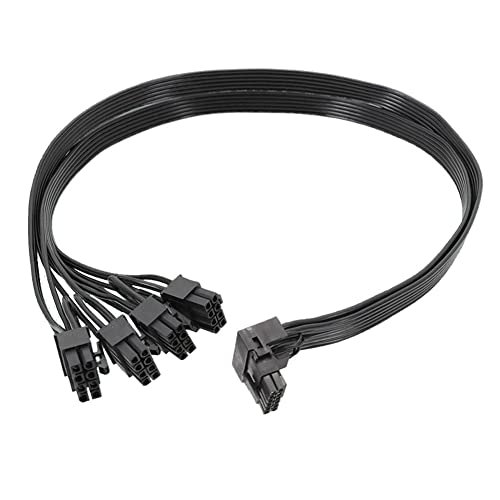 1 Stück 4XCPU Grafikkarte 8 Pin auf 16 Pin PCI-e 5.0 12VHPWR RTX4090 Winkeladapter Schwarz