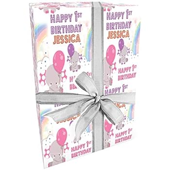 baby 1st birthday wrapping paper