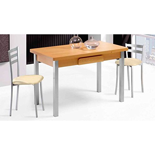 Amuebla 618. Mesa DE Cocina DE 100 X 60 CM. Extensible DE ALAS.