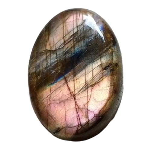 Labradorite violette naturelle en cabochon ovale 34x23x7mm fabrication bijoux