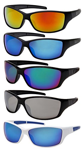 Edge I-Wear Sports Wrap Sunglasses w/Color Mirror Lens 5700863