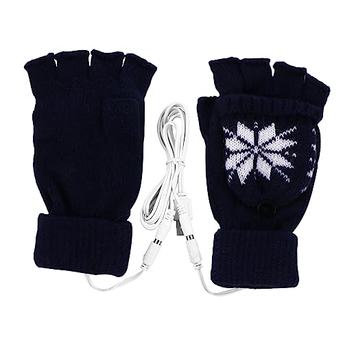 Guantes calefactables USB con dedos descubiertos para teclear sin frío