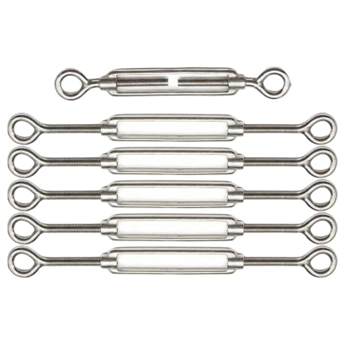 6pcs Turnbuckle Tensioner, Ajustable O a O Tensores Pesados de Acero Inoxidable para Cables miniatura 7
