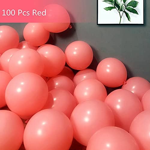100 Pcs 5 Inch Red Mini Macaron Pastel Latex Balloon,Romantic Baloon Decorative Latex Balloons for Valentines Baby Shower Birthday Party Wedding Engagement Anniversary Xmas Festival Decor Supplies - Image 4