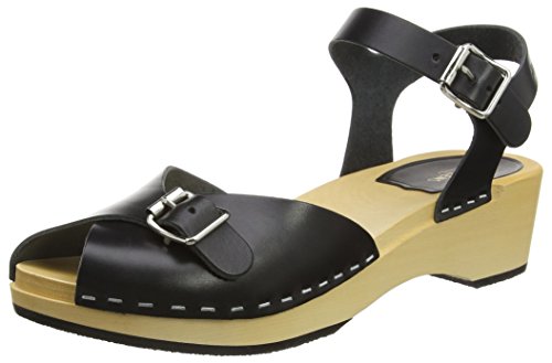 swedish hasbeens Women's Pia Debutant Heeled Sandal, Black, 5 M US