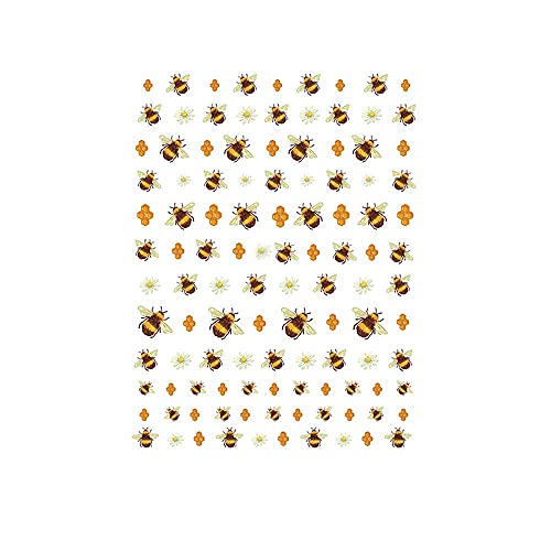 2Pcs Bees Cartoon 3D Nail Decals Nails Small Fresh Yellow Flower Bee Nail Stickers Butterfly Decals Summer Nail Art Decorations Manicure Accessories Nail Charms For Acrylic Nails(195) #TOP3
