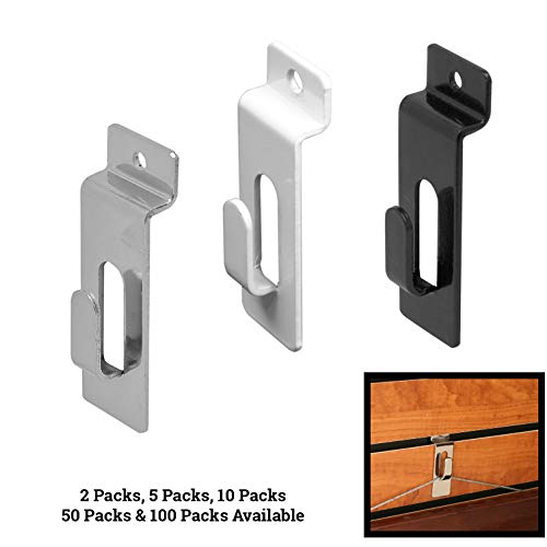 Store Fixtures Direct A-SHP-10 Slatwall Utility Notch Hook, Picture Hanger For Slatwall & Slat Grid, Chrome thumb #1