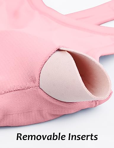 Image of MathCat Workout Tank Tops for Women with Built in Bra, Sleeveless Gym Tops Seamless Racerback Athletic Yoga Shirts