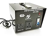 Goldsource 1000W Step Up & Step Down Voltage Transformer Converter, STU-1000 Heavy Duty Continuous AC 110-120V to 220-240V Converter with US Standard & Universal Outlets and DC 5V USB Port, 1000 Watt