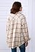 Trendy Queen Womens Flannel Shacket Casual Jacket Plaid Button Down Long Sleeve Shirt Fall Winter Outfits, Khaki, S
