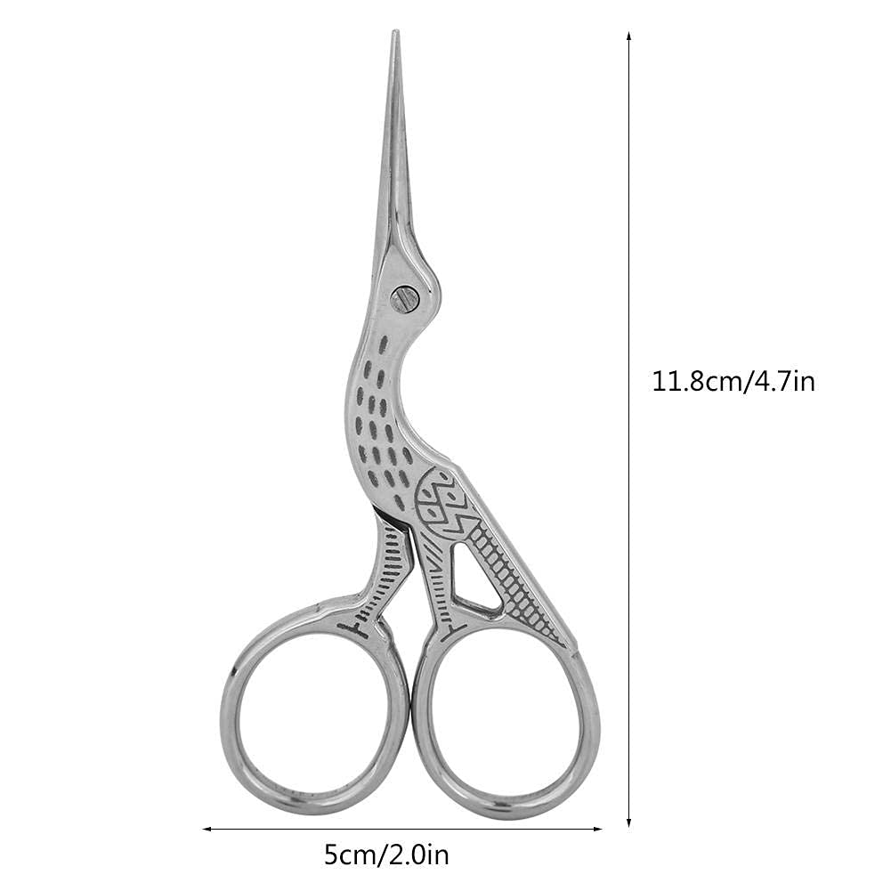 Forbici da ricamo Cicogna, 9cm, oro | oro | 9 cm | 1 pezzo | cartina