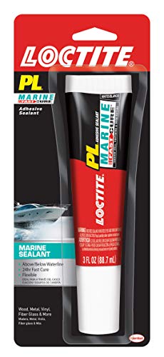 Loctite PL Marine Fast Cure Adhesive Sealants, Waterproof Construction Glue for Fiberglass, Vinyl, Glass & More - 3 fl oz Cartridge, Pack of 12