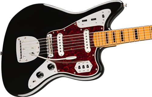 Fender Vintera II ’70s Jaguar MN Black – Guitare Électrique - Les Beatles, Paul McCartney, John Lennon, RIngo Starr, George Harrison Fender Vintera II '70s Jaguar MN Black - Guitare Électrique – Image 5