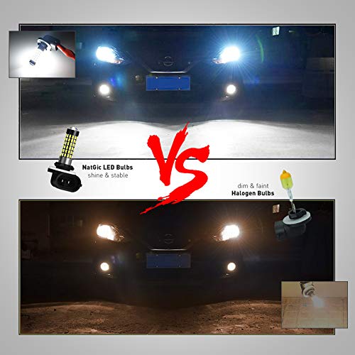 Natgic 900Lm 894 881 886 889 896 898 Led Bulbs With Lens Projector For Fog Light Drl Automotive Driving Lamp Daytime Running Light 3014Smd 78-Ex Chipsets,Xenon White 6500K,12-24V 4W #TOP5