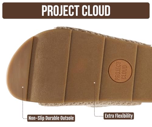 Image of Project Cloud 100% Genuine Leather Platform Sandals Women Footwear-Beach Essentials Summer Wedges with Plush and Soft Insole-Non Slip & Lightweight Wedge Sandals For Women 2026
