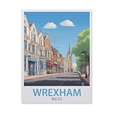 hdksyhsu DIY Oil Painting Paint by Number Kit，Wrexham Wales，DIY Painting by Number Kits Oil...