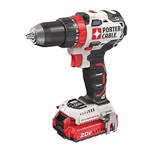 PORTER-CABLE 20V MAX Cordless Drill Driver Kit with 2 Batteries and Charger, 1/2 Inch (PCCK607LB)