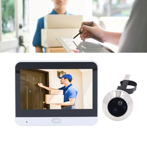 Yunir Spioncino Digitale, Telecamera Spioncino Wireless WiFi 1080P 2MP con Schermo da 4,3 Pollici, Grandangolo da 160°, Induzione Umana, Videocitofono per la Sicurezza Domestica