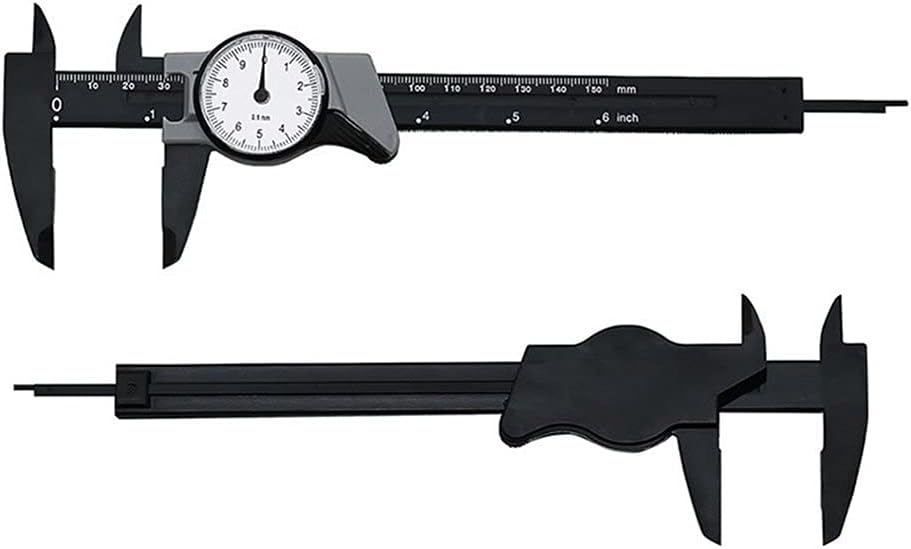 0-150mm Dial Caliper Shock-proof Plastic Vernier Caliper High Precision Metric Micrometer Portable Gauge Measuring Tool