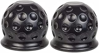 Trailer Hitch Ball Cover Universal 50mm Tow Bar Ball Cover Black, Made of Rubber, Tow Ball Cover, Rubber Ball Cover, Tow Bar Cover, car wash Proof, Abrasion & Dirt Protection (2 Pack)
