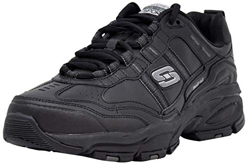 Skechers Sport Men's Vigor 2.0 Serpentine Memory Foam Sneaker, Black/Charcoal, 9.5 M US
