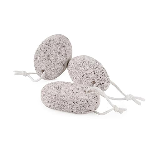 HONMEET 3 Pack Natural Stone Pumice Remover for Feet Foot Scraper Smooth Edges for Pedicure
