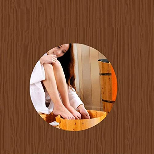 Spa de pies de madera cilíndrico para baño y relajación miniatura 6
