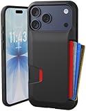 Smartish® iPhone 17 Pro Max Wallet Case - Wallet Slayer Vol. 1 [Slim + Protective] Credit Card Holder - Drop Tested Hidden Credit Card Slot Cover for Apple iPhone 17 Pro Max - Black Tie Affair