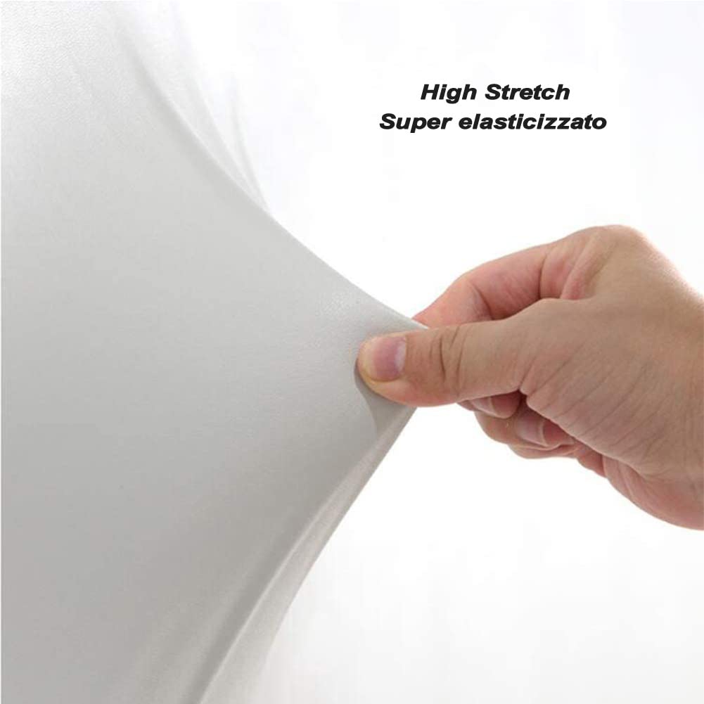 Copritestiera Letto Matrimoniale Ecopelle Copri Testata Letto Matrimoniale/Singolo Una Piazza E Mezza Elastica Universale Copertura Per Testiera Per Letto Protezione ( Color : Beige white , Size : 110
