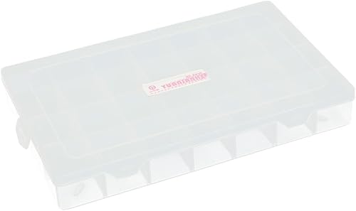 IIVVERR - Caja de almacenamiento rectangular de plástico transparente con 28 tornillos de rejilla desmontables disponible en Yaxa Colombia
