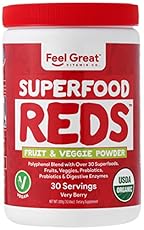 Image of Organic Superfood Reds. Brand catalog list of Feel Great 365. Scored with a 3.0 over 5.