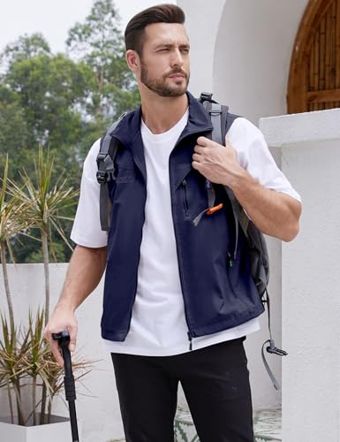 Gihuo Men'S Golf Lightweight Photo Vest Fishing Travel Safari Vest Softshell Causal Sleeveless Jacket Outerwear thumb #1