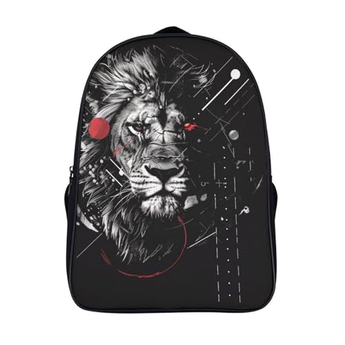 Sac à dos d'école pour enfants grand format anti-déchirure motif Lion 3D