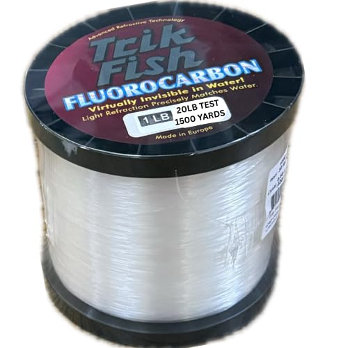 Ligne de pêche fluoro ultra forte TrikFish, fil invisible sous l'eau pour lancers lisses