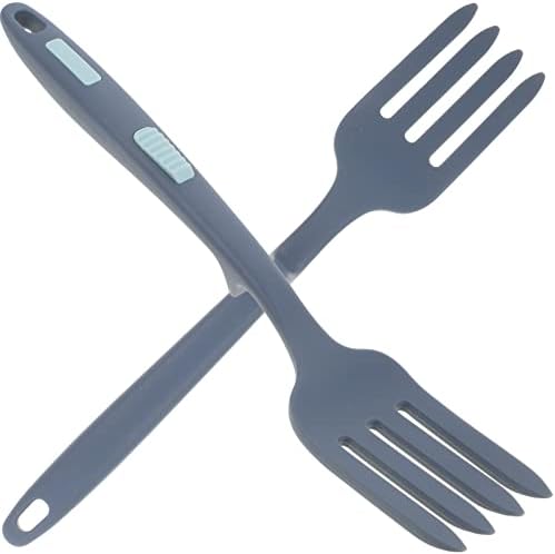 Luxshiny 2pcs Silicone Fork Serving Fork Silicone Kitchen Gadget Mixing Fork Dishwasher Safe Blending Fork Spaghetti Pasta Forks Fried Noodle Fork Operating System Multifunction