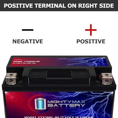 Image of Mighty Max Battery YTX20HL-BS - 12 Volt 20 AH, 310 CCA, Rechargeable Maintenance Free SLA AGM High Rate Series Motorcycle Battery