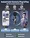 QUZAZBU USB C Mini Wireless Lavalier Microphone for iPhone 15 16 iOS/Android - Active Noise Reduction, Lapel Clip-on Microphone for Podcast/YouTube/TikTok/Vlog/Recording Content Creator Essentials