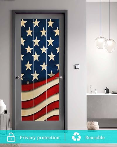 Película de privacidad para ventana temática bandera americana 35.4 x 78.7 pulgadas miniatura 7