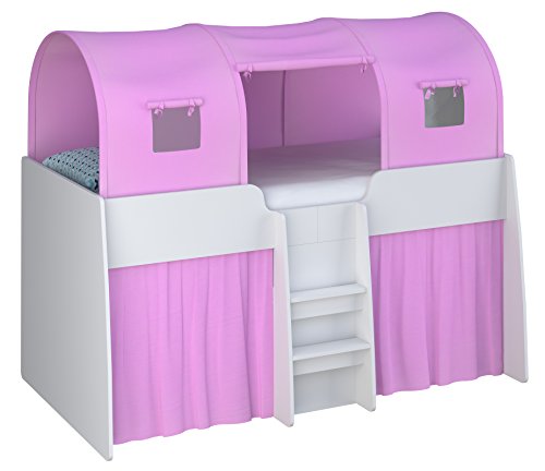 Kidsaw 3 Partes Tienda, Madera, Rosa, 195 x 90 x 70 cm