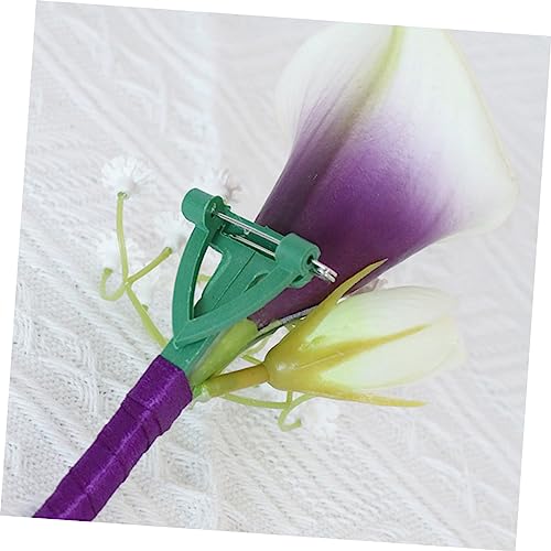 Fleur de simulation de mariage broche élégante et douce - 3