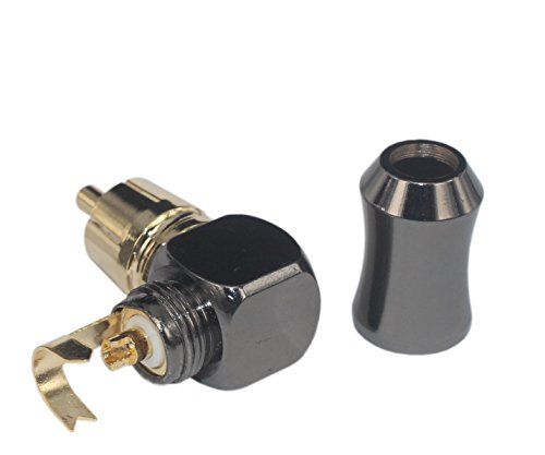 Adaptador RCA macho ángulo 90° 2 piezas KK-01 miniatura 2