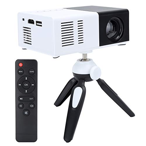 Mini-projector, draagbare led-projectiemachine, Full HD videoprojector, beamer met standaard, data-videoprojector voor film, entertainment, games (zwart-wit) - Image 6